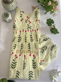 Pink Blossom cotton Aline kurthi + pant