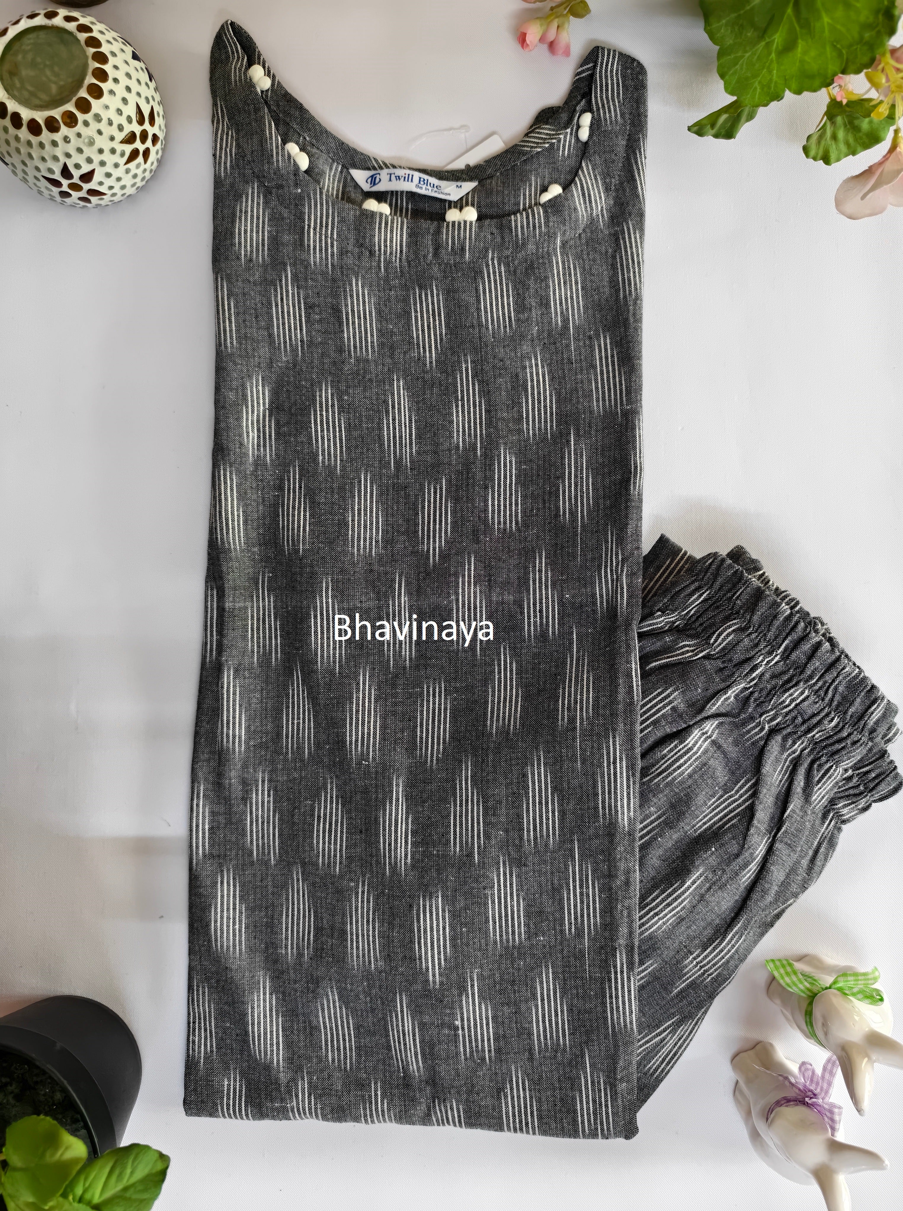 Ikat handloom kurthi set (with pant)