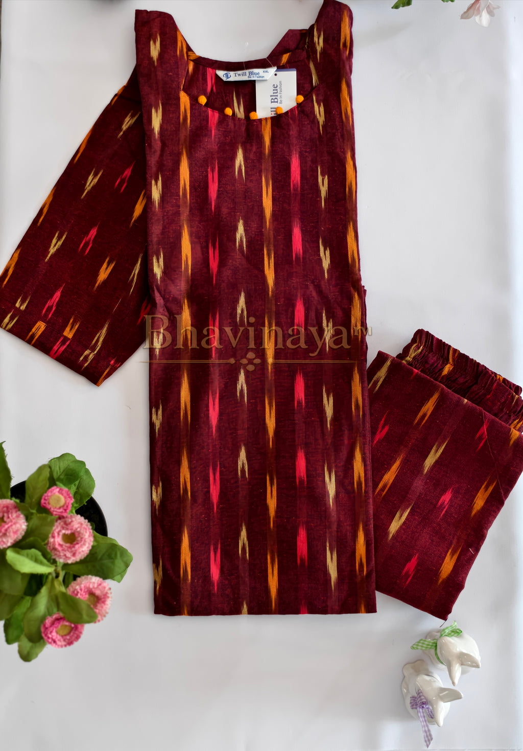 Ikat Handloom Kurthi Set