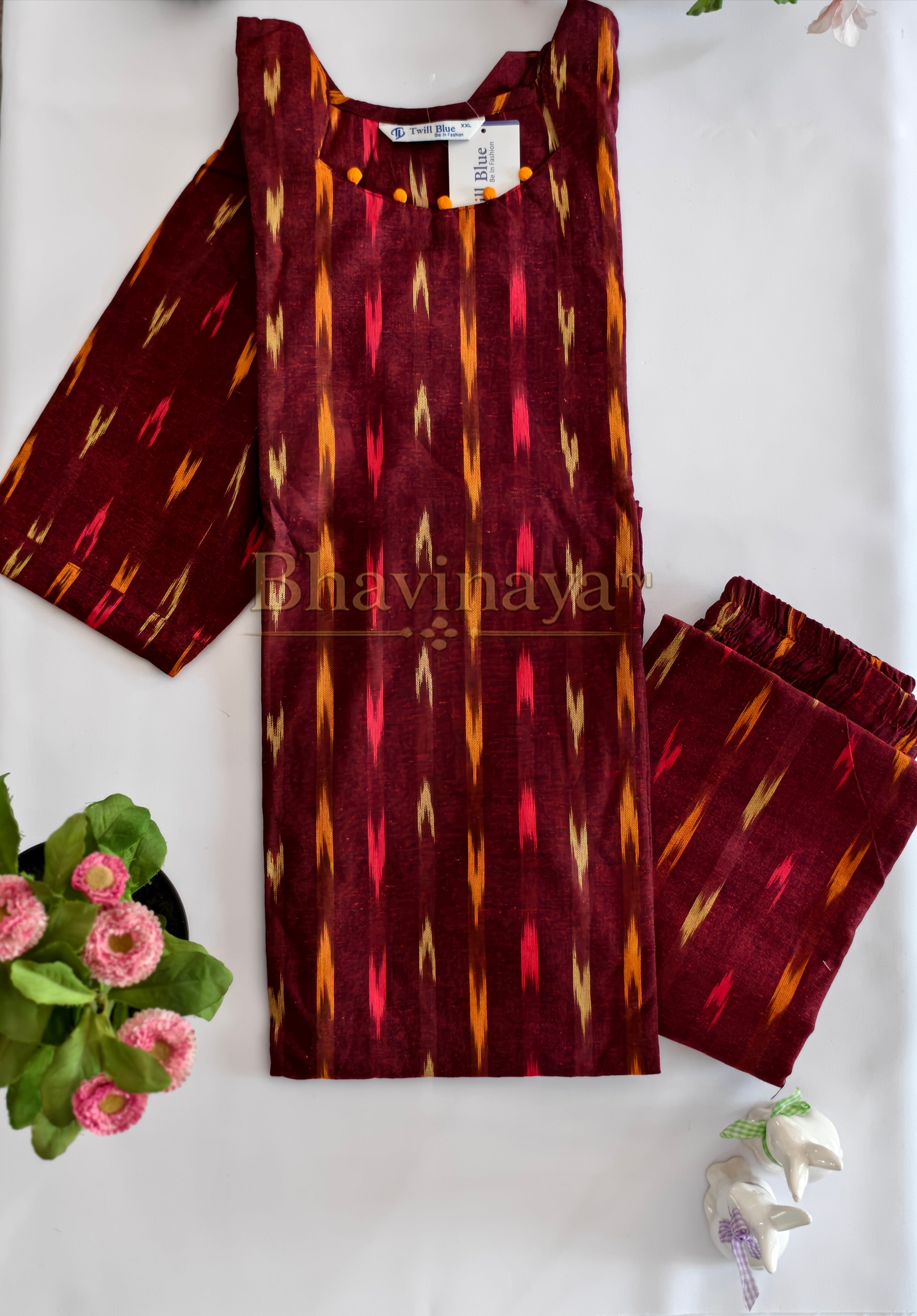 Ikat Handloom Kurthi Set
