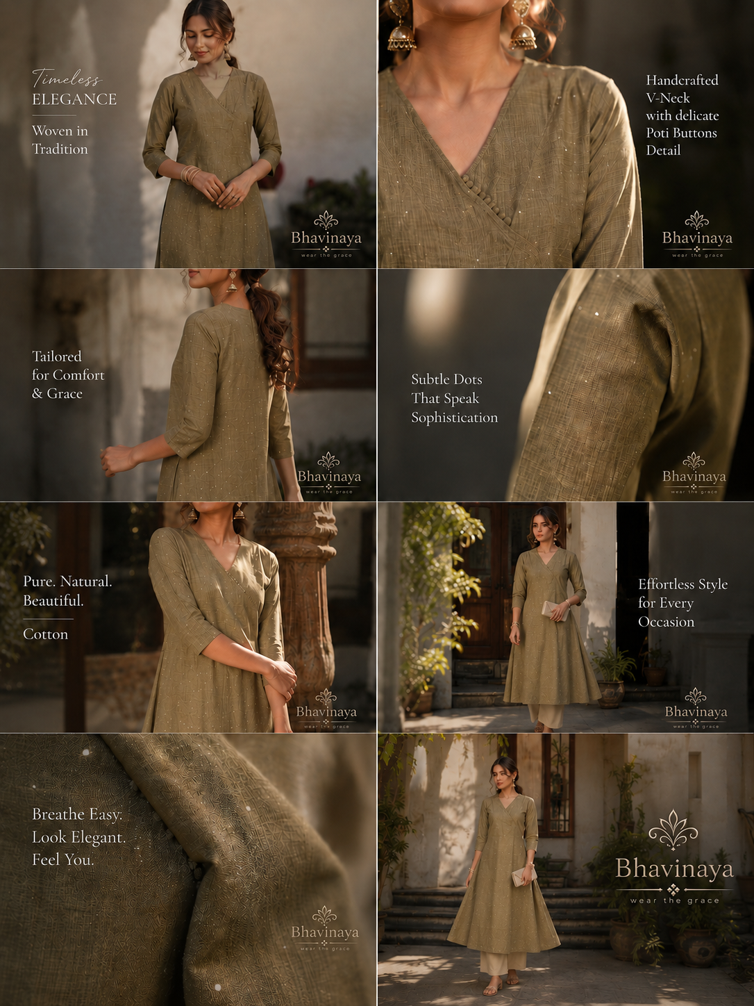 Sandal color A Line Kurthi