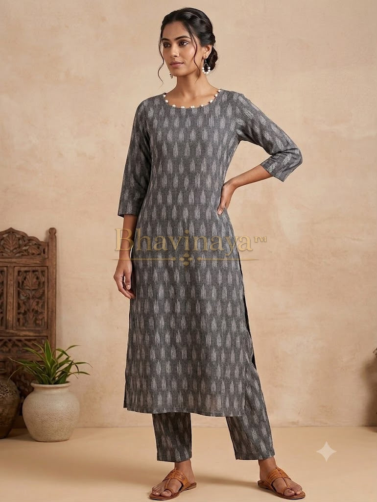 Ikat handloom kurthi set (with pant)