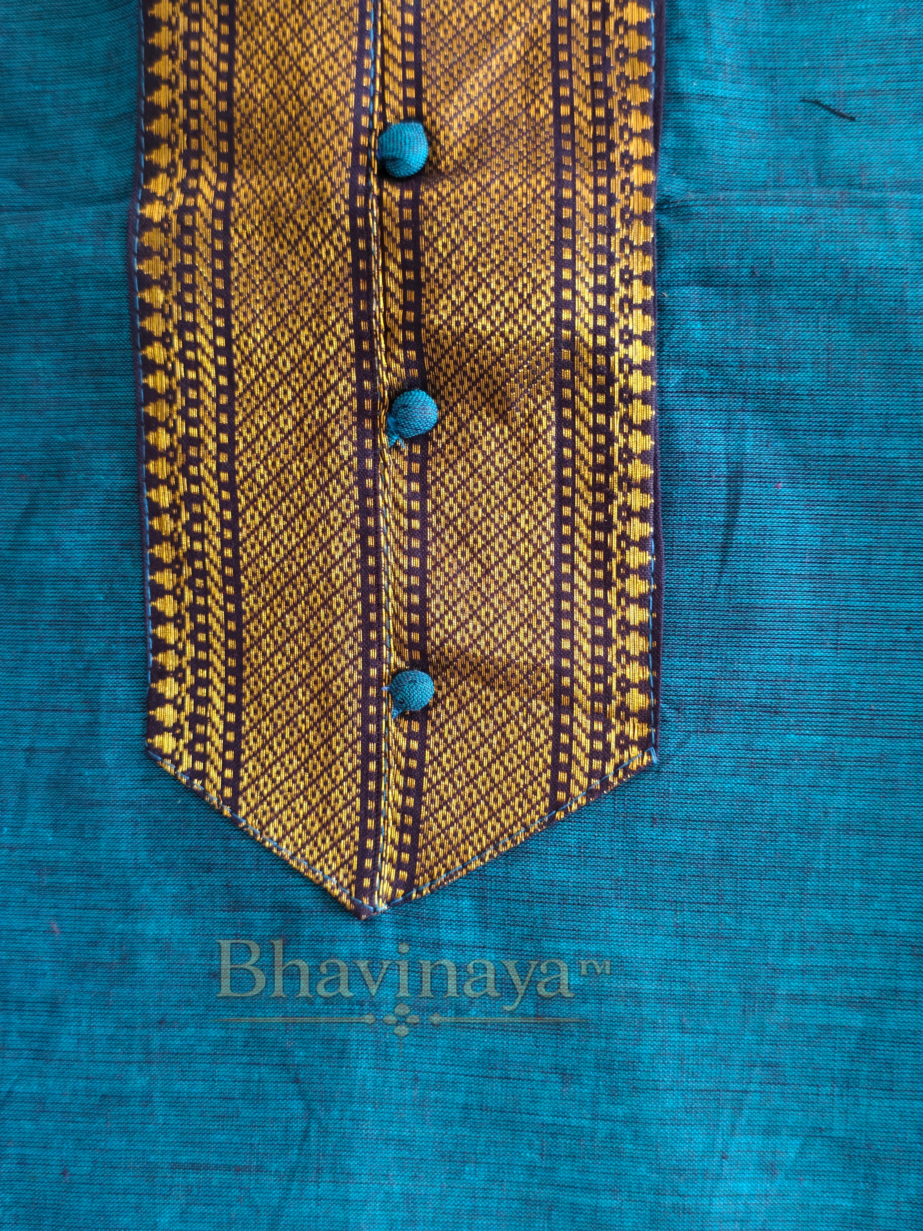 Blue chettinad cotton 3pcs set