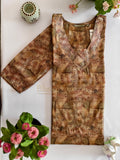 Sandal Tissue Silk Kurthi