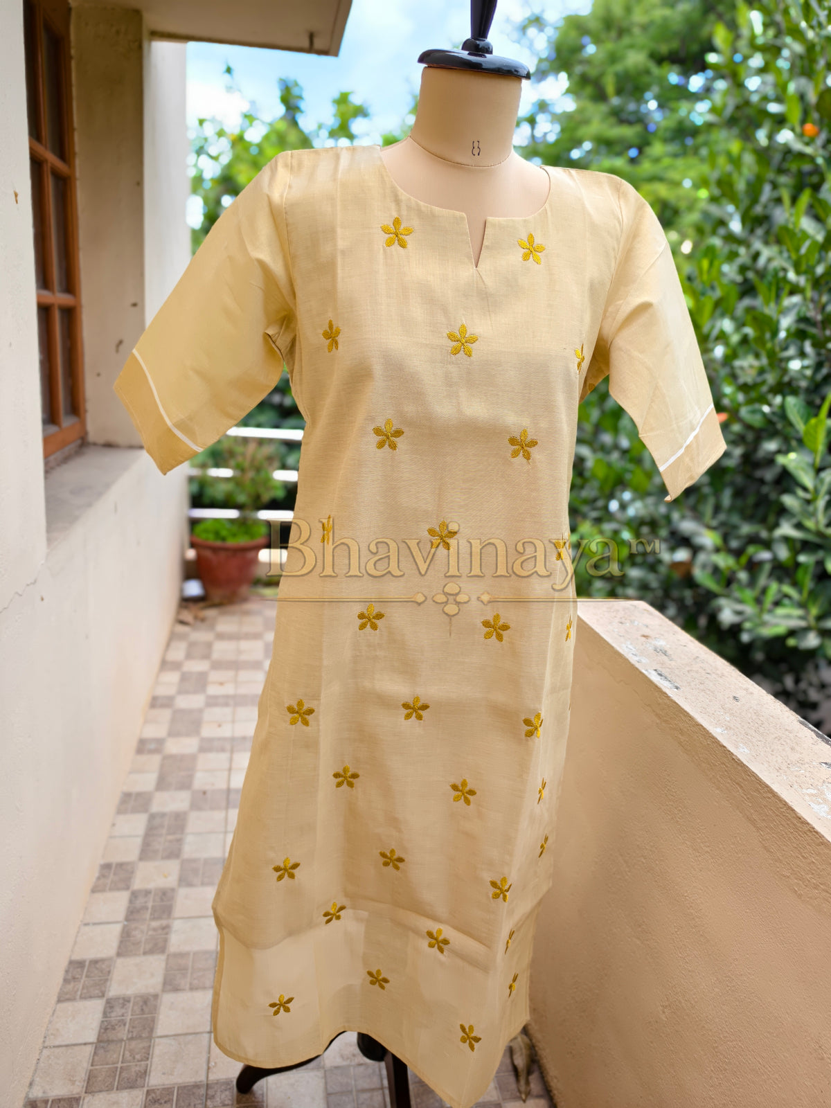 Kerala golden tissue salwar 3 Pcs set!