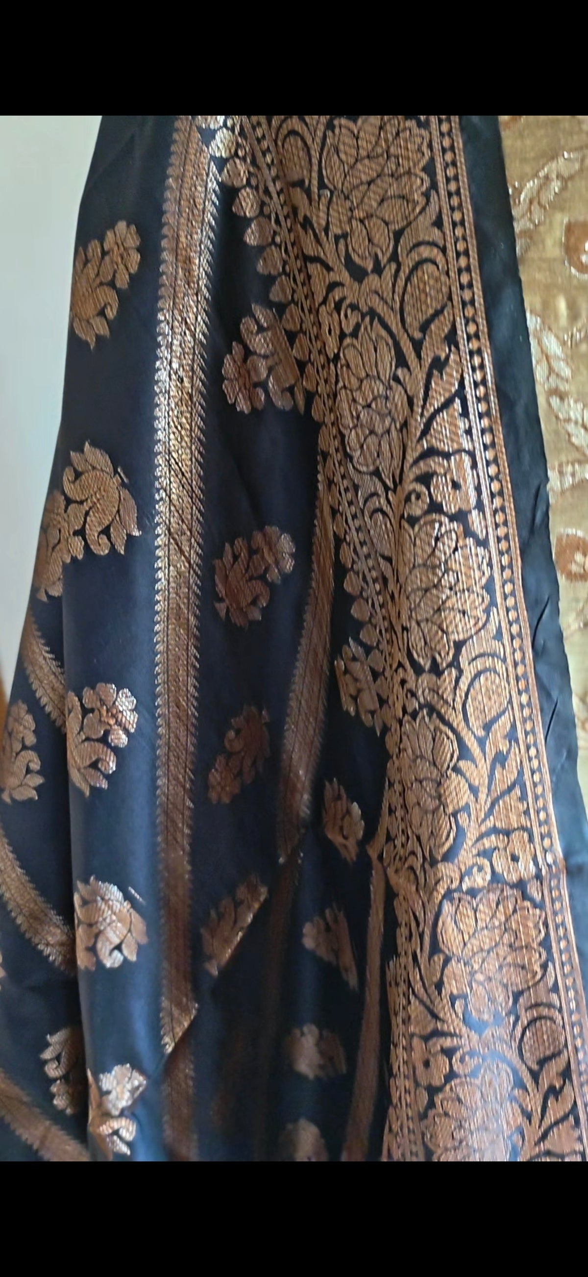 Antique gold banarasi salwar suit